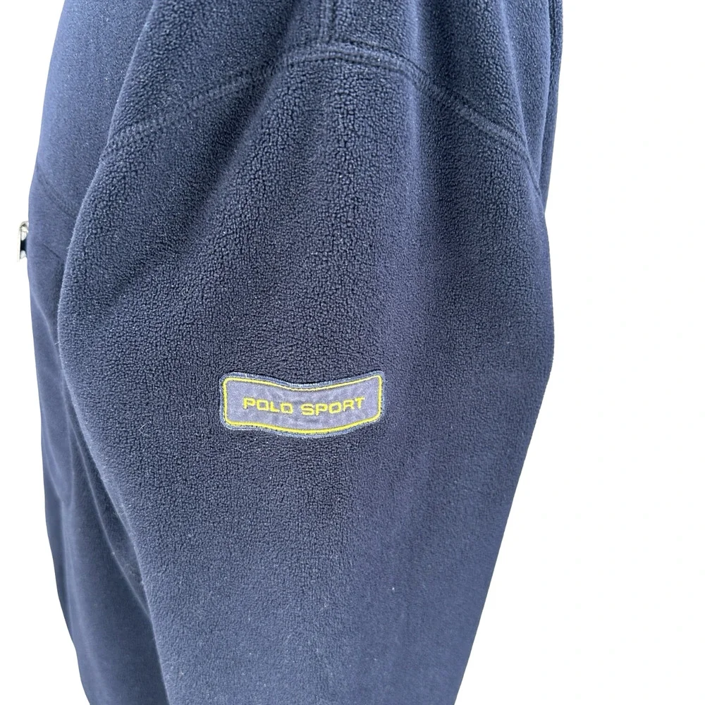 Vintage‎ Polo Sport Ralph Lauren Polartec 1/4 Zip Fleece Men’s Large Blue 90s